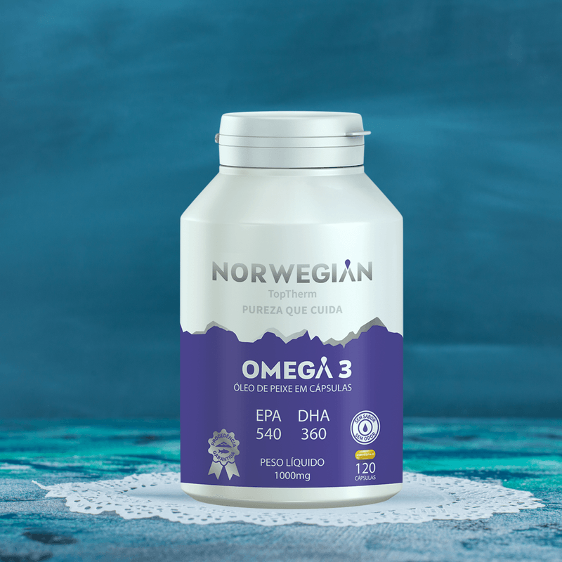 Ômega 3 Norwegian: Sem Sabor com 120 Cáps