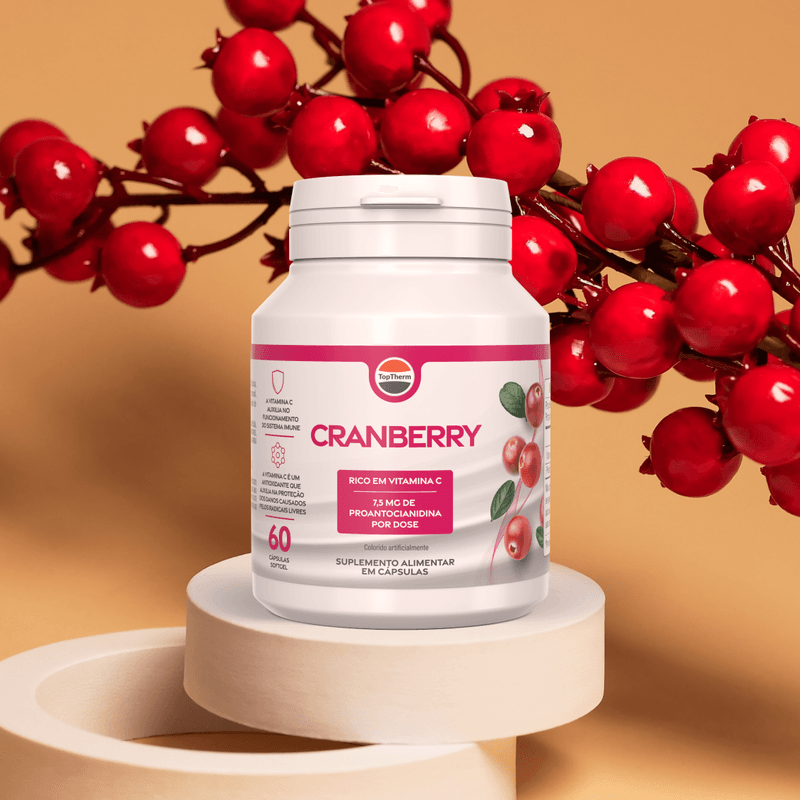 Cranberry + Vitamina C - 9 Frascos Com 60 Cápsulas | TopTherm - TopTherm